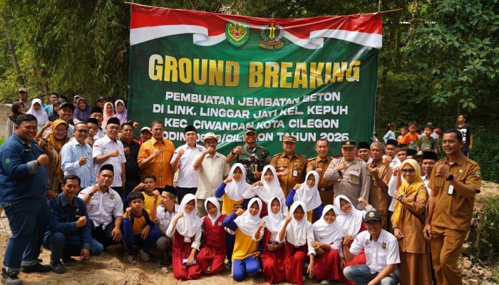 Dandim 0623/Cilegon Pimpin Peletakan Batu Pertama Pembangunan Jembatan Garuda di Linggar Jati