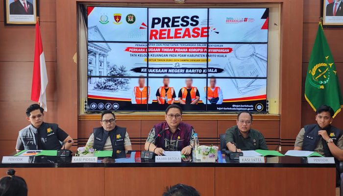 Mangkir Berkali-kali, Empat Pejabat PDAM Barito Kuala Ditangkap dan Resmi Jadi Tersangka Dugaan Korupsi Tata Kelola Keuangan