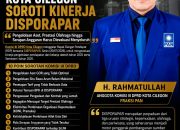 Komisi III DPRD Kota Cilegon Soroti Kinerja DISPORAPAR, H. Rahmatullah: Pengelolaan Aset, Prestasi Olahraga hingga Serapan Anggaran Harus Dievaluasi Menyeluruh