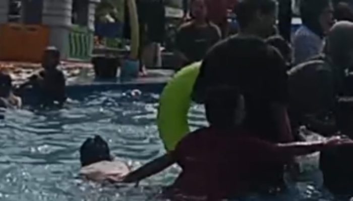 Diduga Belum Kantongi Perizinan Lengkap, Kolam Renang SK POOL di Kampung Sajir Tetap Ramai Pengunjung