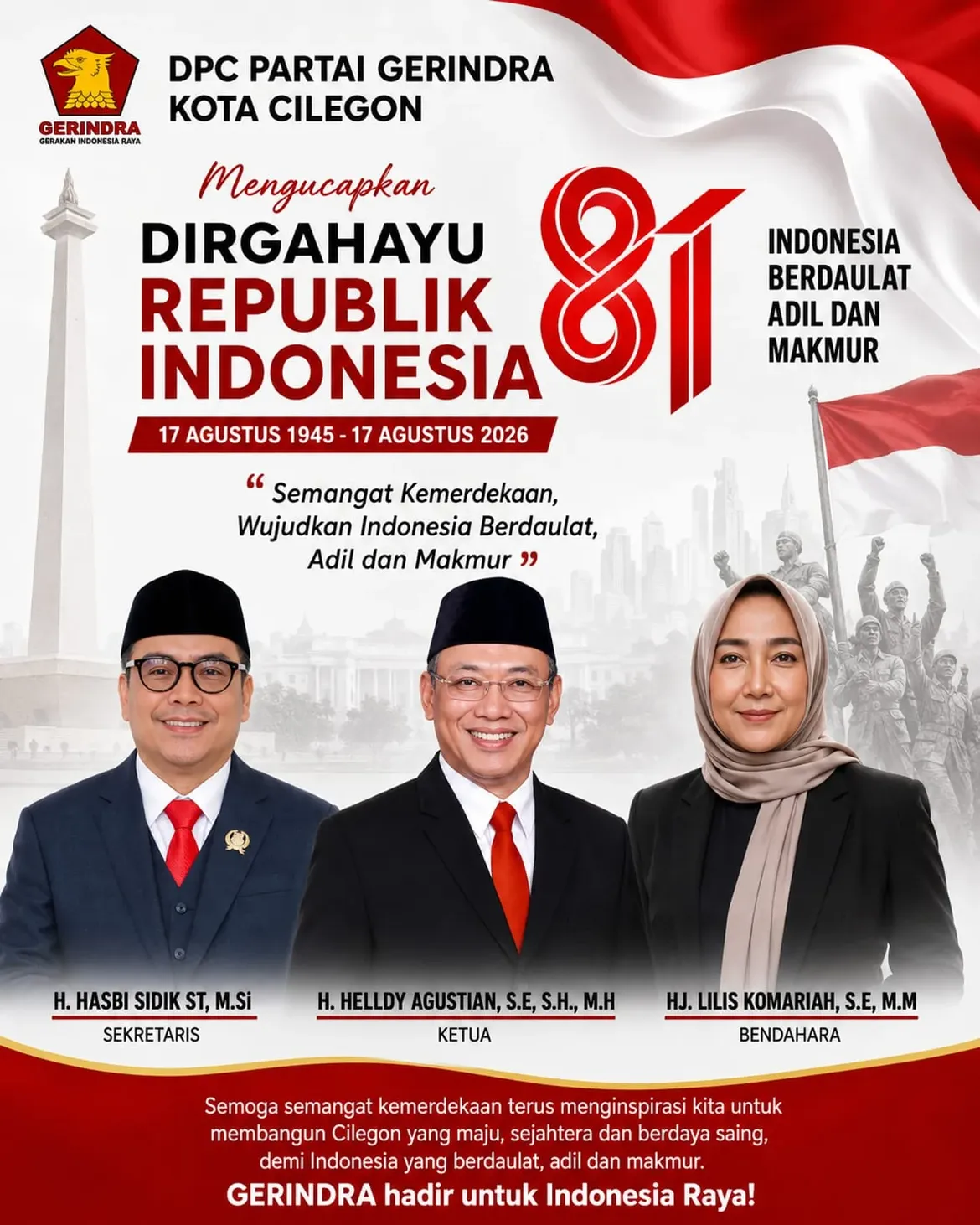 Dirgahayu Republik Indonesia🇮🇩Terus melangkah bersama dan menjaga persatuan untuk mewujudkan