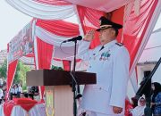Upacara Pengibaran Bendera Merah Putih HUT RI Ke-81 Bertempat di Stadion Gelora Lima Oktober Kel.Kubang Sari Kec. Ciwandan Kota Cilegon